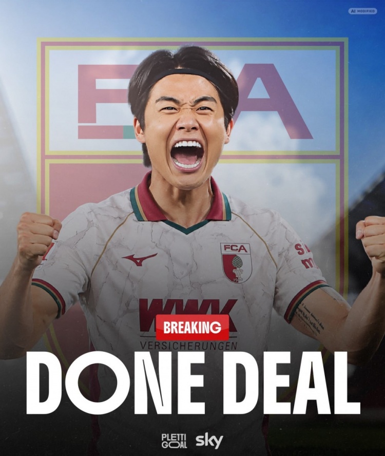 德天空：奥格斯堡375万欧敲定韩国后卫薛英佑，签约至2030年